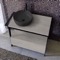 Modern Console Vanity with Grey Oak Cabinet, 35